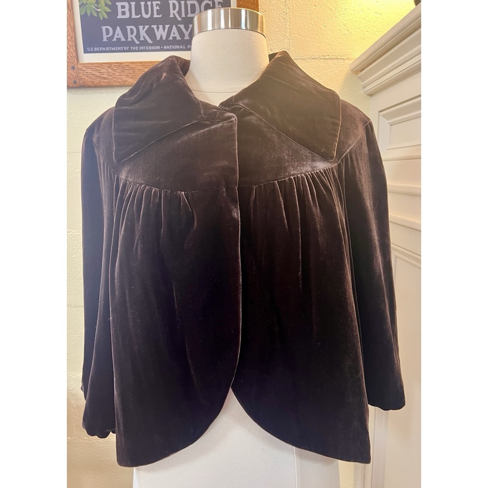 NWT Lafayette 148 New York Brown Velvet Button Top Jacket Size 10 Retails $398